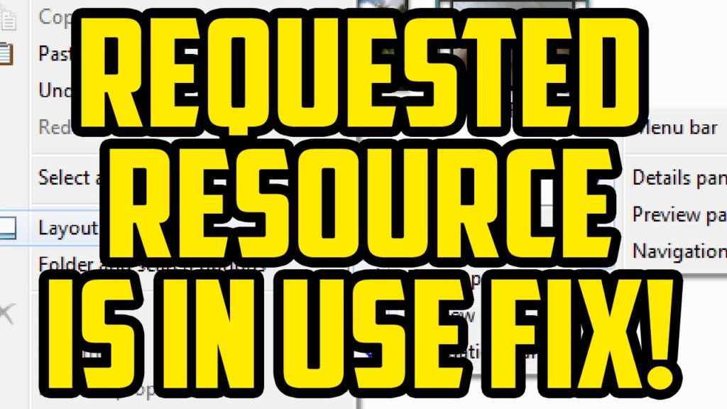 How to Fix “The Requested Resource is In Use” Error Easily