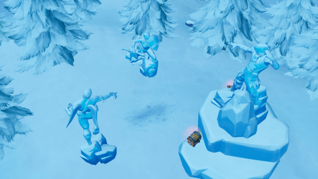 Fortnite week 9 challenge: How to dance between three ice sculptures