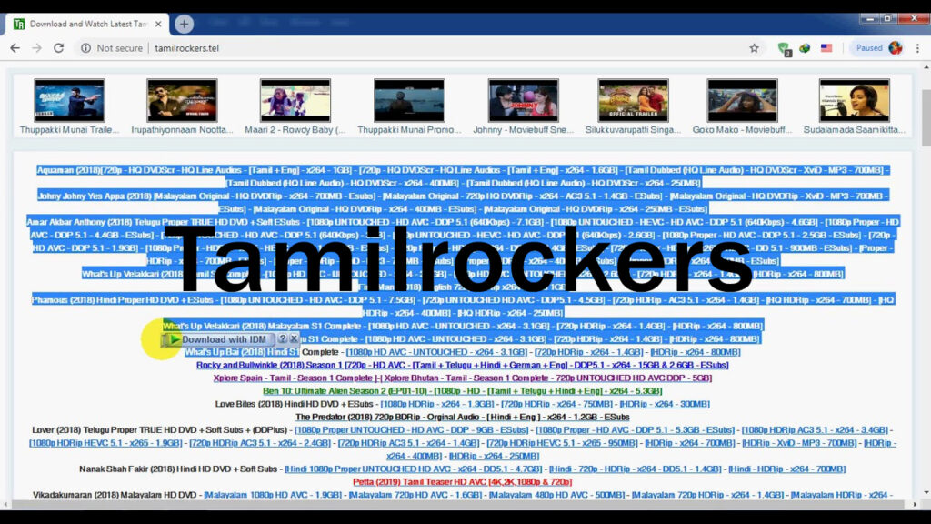 Tamilrockers: Download Best 720p, 1080p Movie For Free